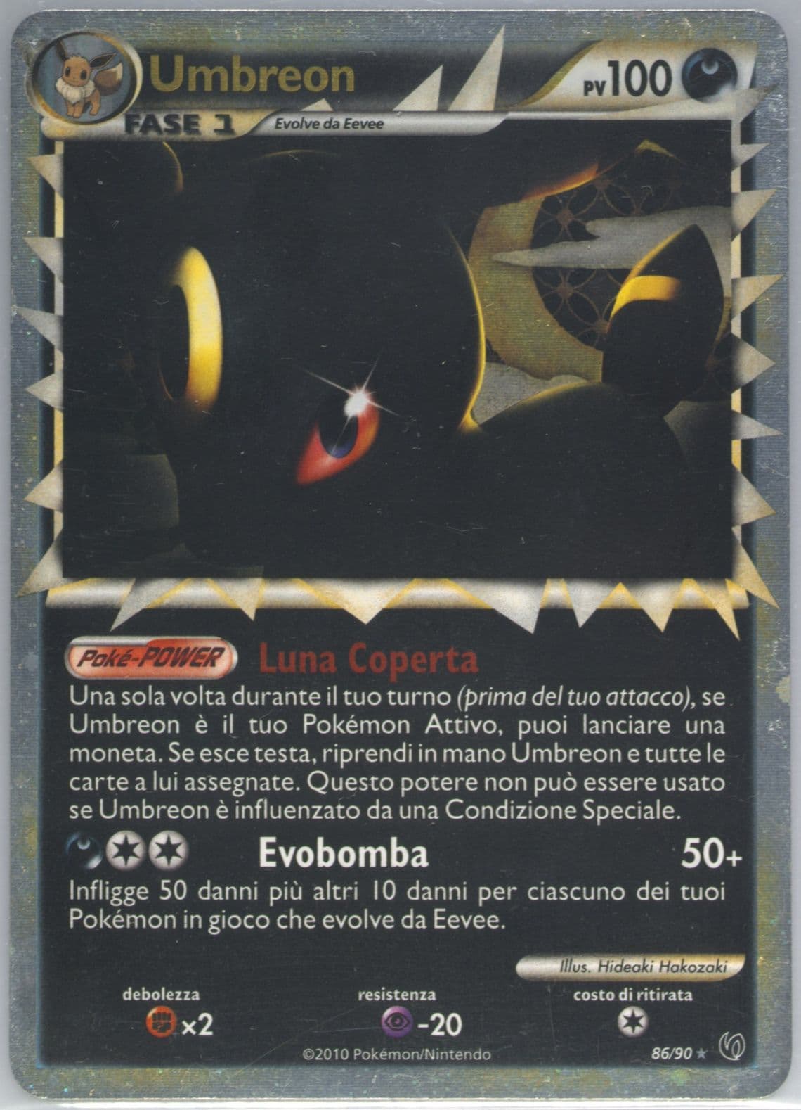 Umbreon-Holo Italian (86) 2010 Pokemon Heartgold & Soulsilver Undaunted