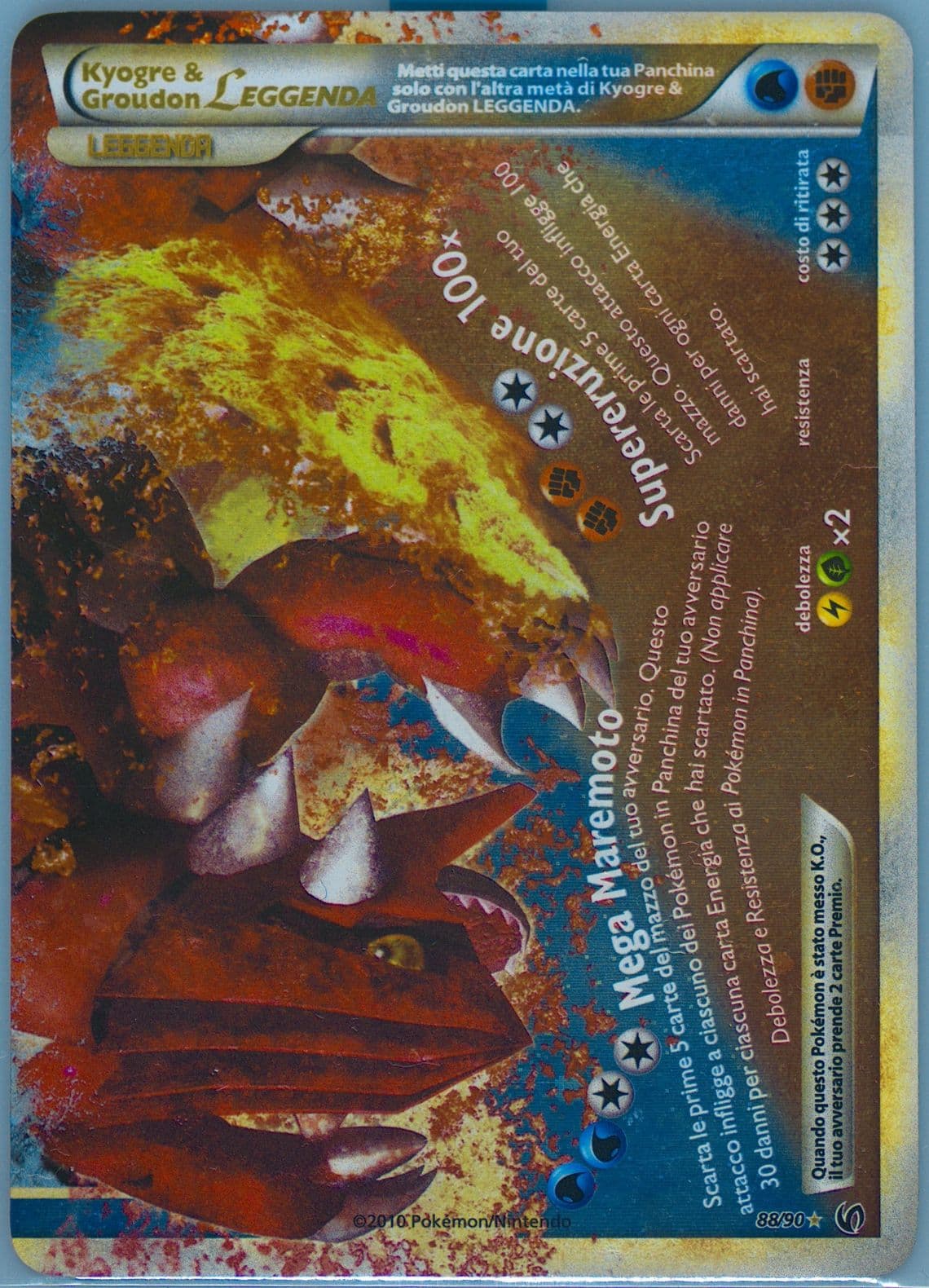 Kyogre & Groudon Leggenda-Holo Italian (88) 2010 Pokemon Heartgold & Soulsilver Undaunted