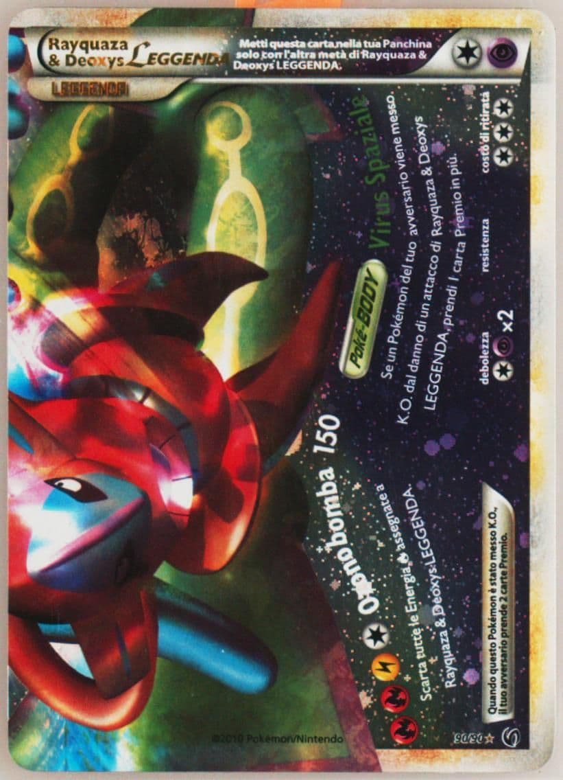 Rayquaza & Deoxys Leggenda-Holo Italian (90) 2010 Pokemon Heartgold & Soulsilver Undaunted