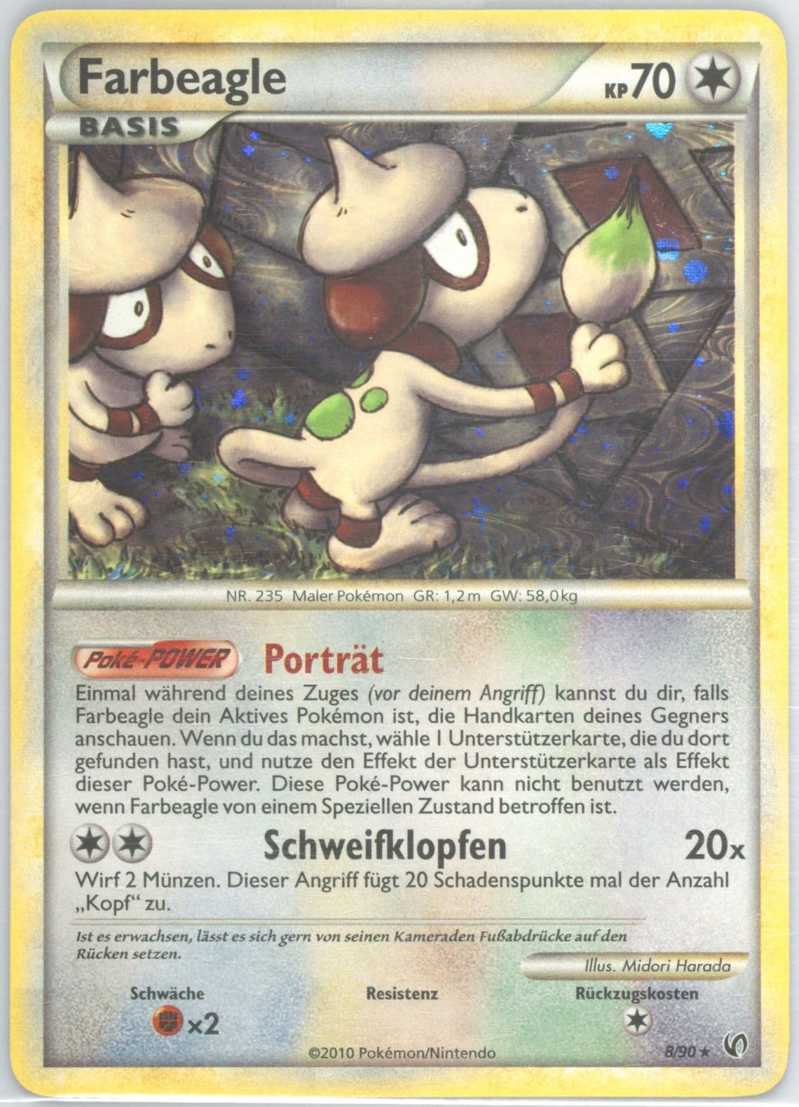 Farbeagle-Holo German (8) 2010 Pokemon Heartgold & Soulsilver Undaunted