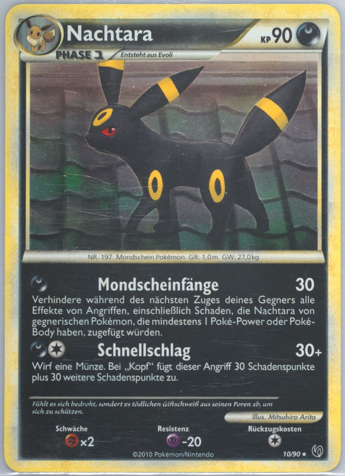 Nachtara-Holo German (10) 2010 Pokemon Heartgold & Soulsilver Undaunted