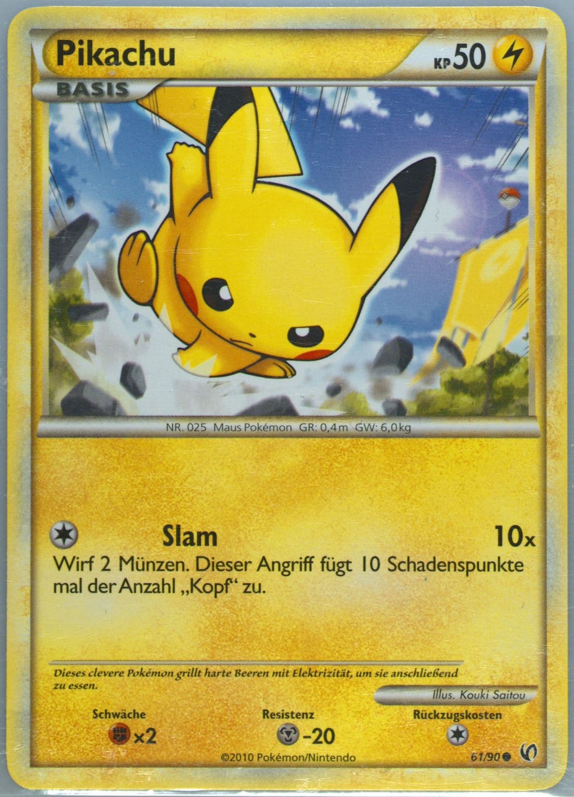 Pikachu German (61) 2010 Pokemon Heartgold & Soulsilver Undaunted