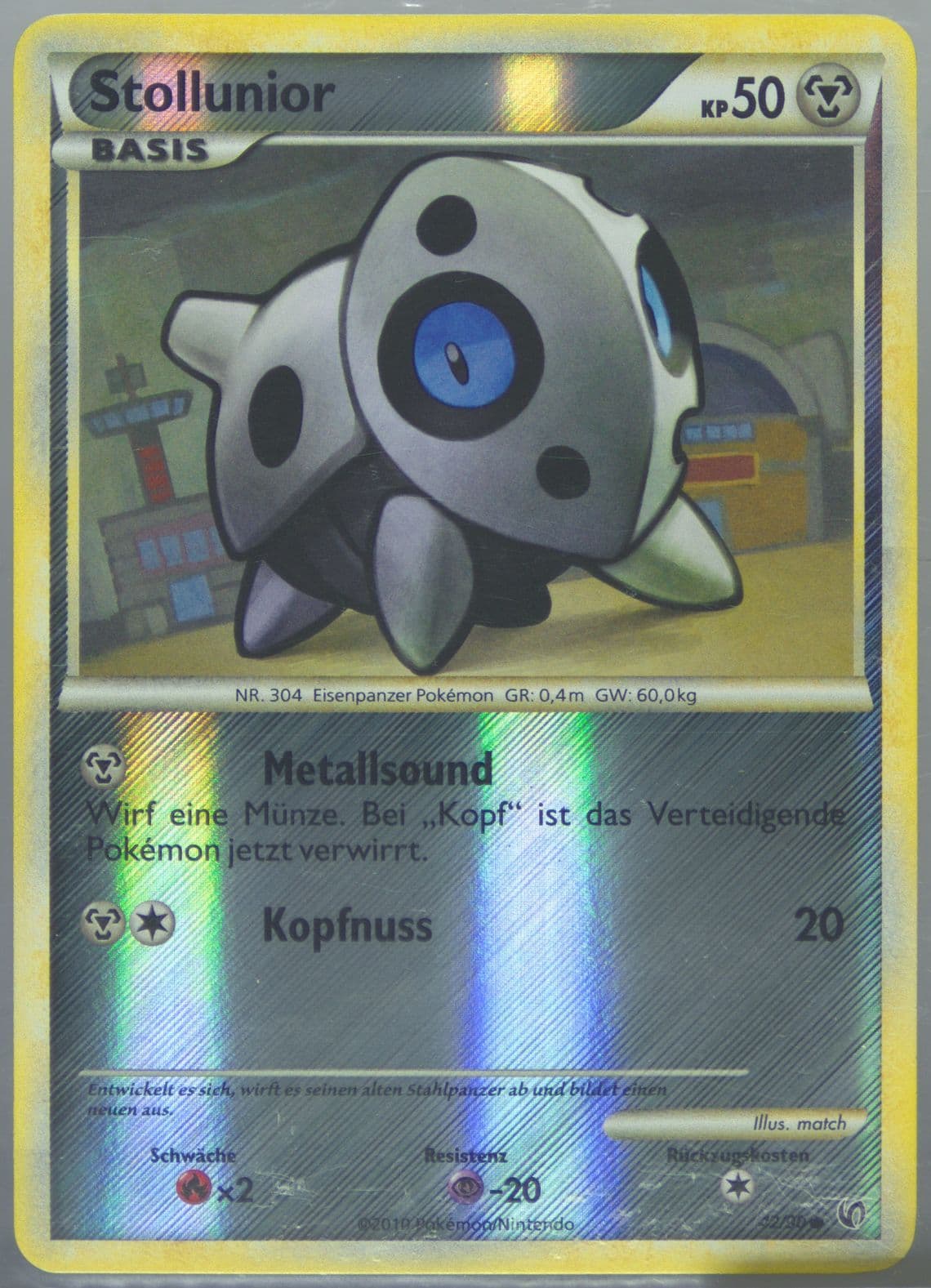 Stollunior-Reverse Foil German (42) 2010 Pokemon Heartgold & Soulsilver Undaunted