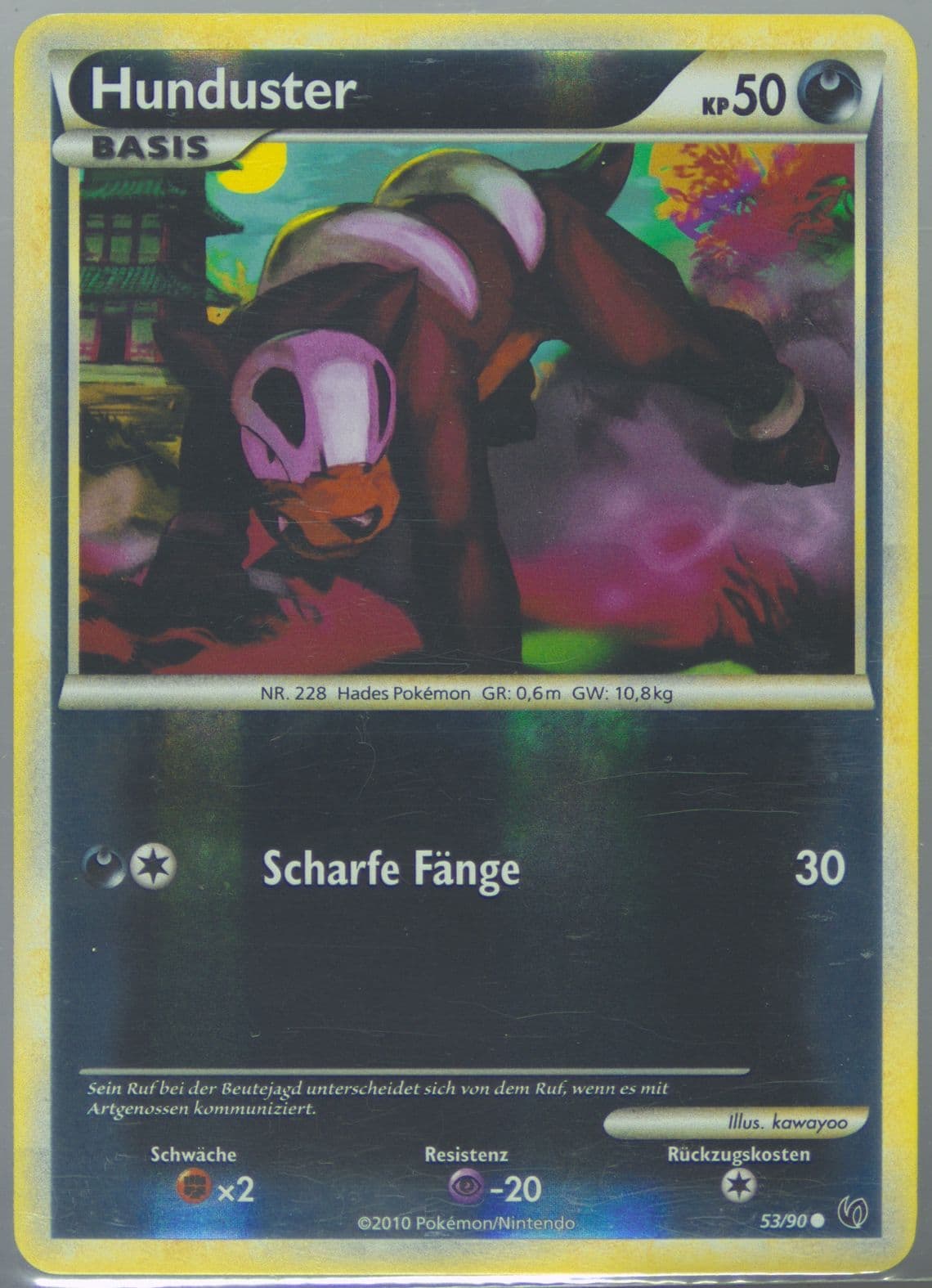 Hunduster-Reverse Foil German (53) 2010 Pokemon Heartgold & Soulsilver Undaunted