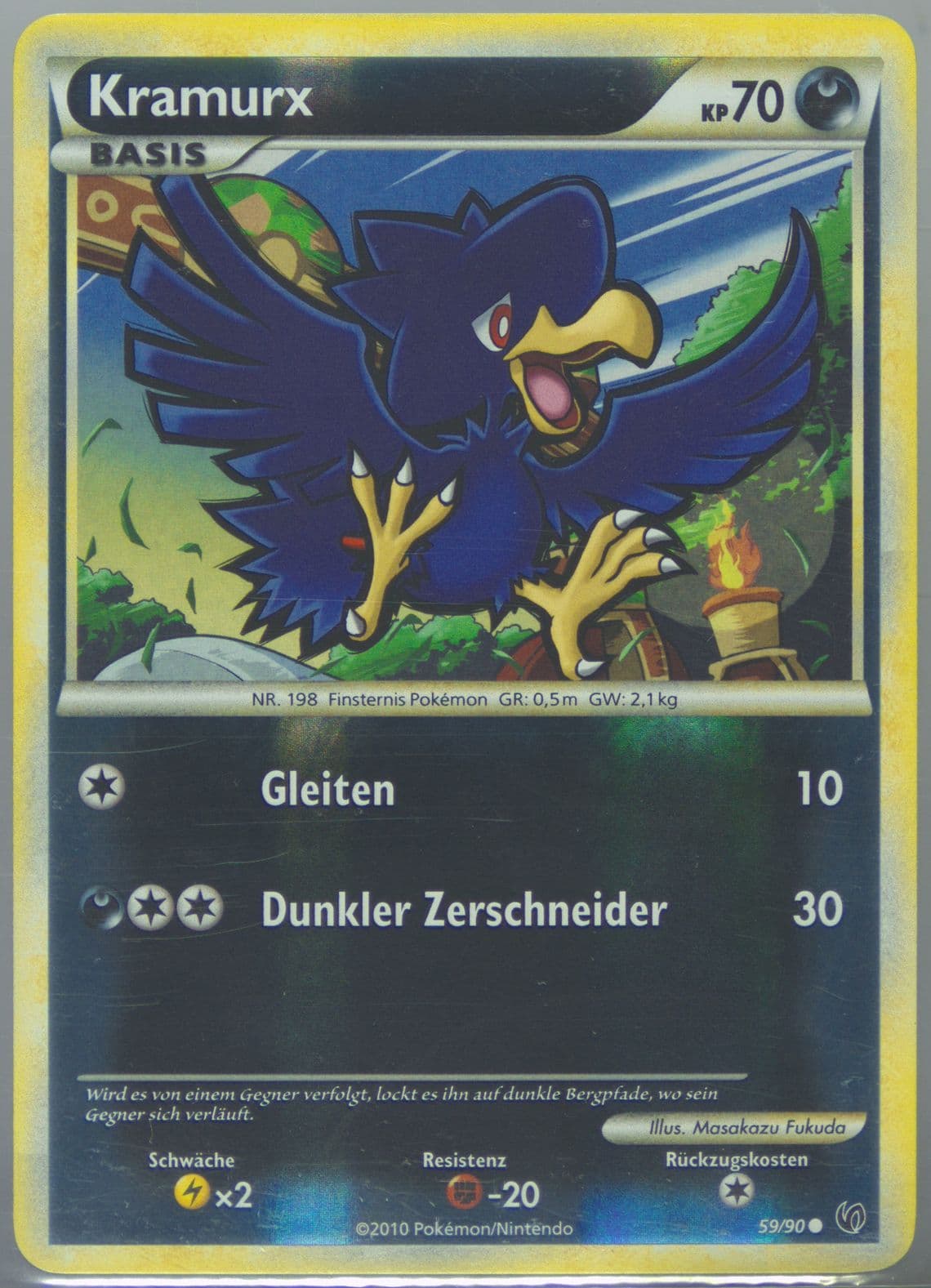 Kramurx-Reverse Foil German (59) 2010 Pokemon Heartgold & Soulsilver Undaunted