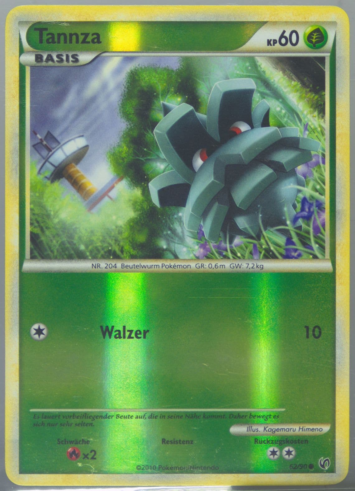 Tannza-Reverse Foil German (62) 2010 Pokemon Heartgold & Soulsilver Undaunted