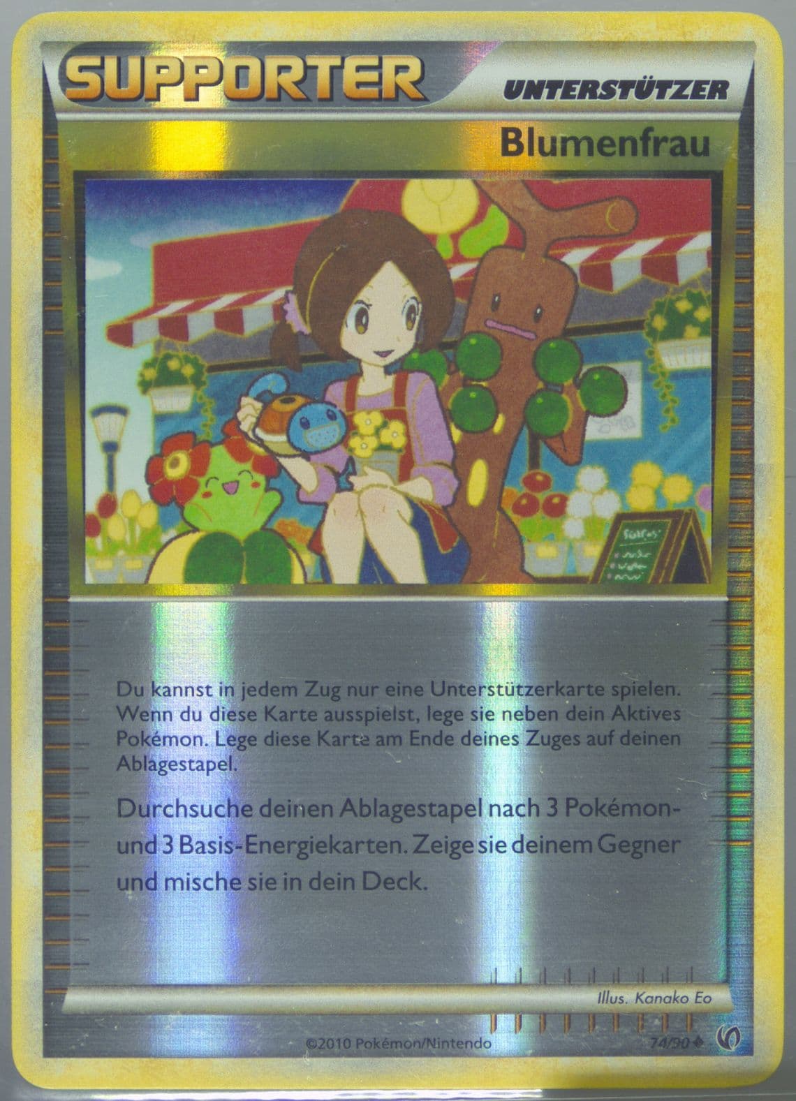 Blumenfrau-Reverse Foil German (74) 2010 Pokemon Heartgold & Soulsilver Undaunted