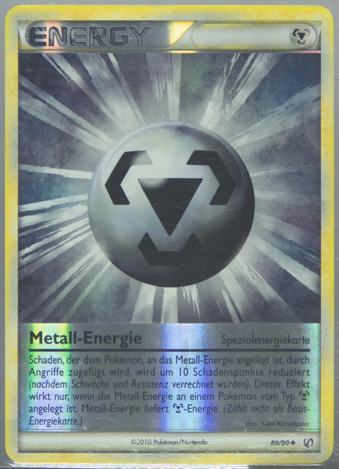 Metall-Energie-Reverse Foil German (80) 2010 Pokemon Heartgold & Soulsilver Undaunted