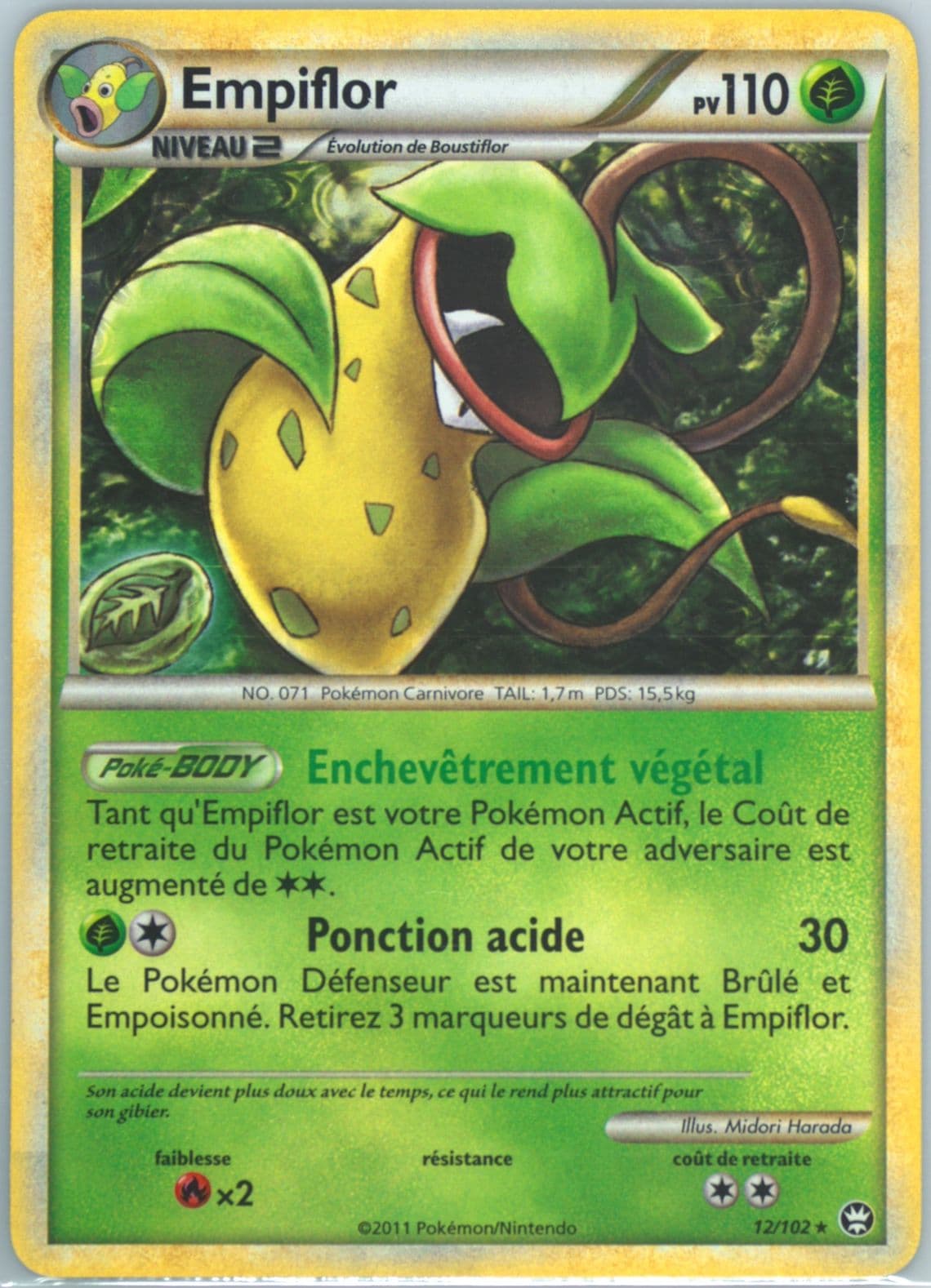 Empiflor-Holo (12) 2011 Pokemon French Heartgold & Soulsilver Triumphant