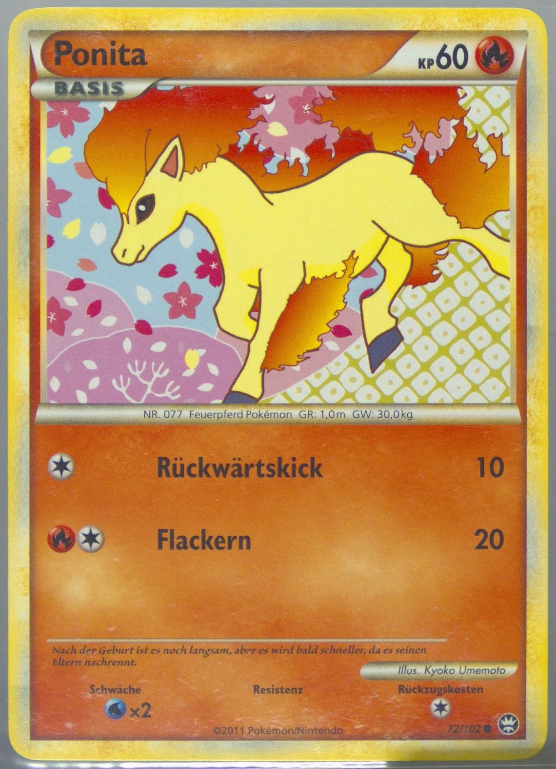 Ponita (72) 2011 Pokemon German Heartgold & Soulsilver Triumphant