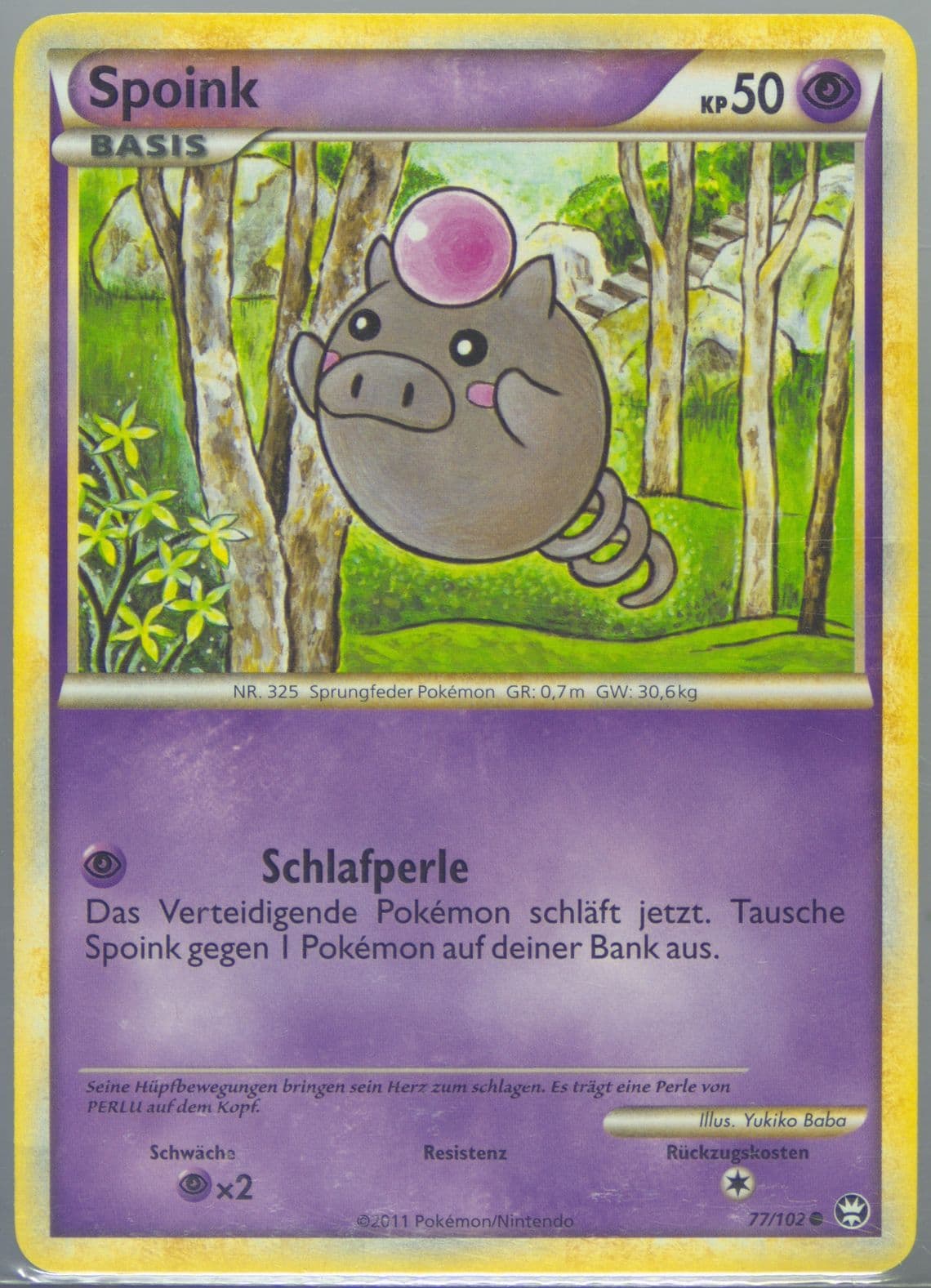 Spoink (77) 2011 Pokemon German Heartgold & Soulsilver Triumphant