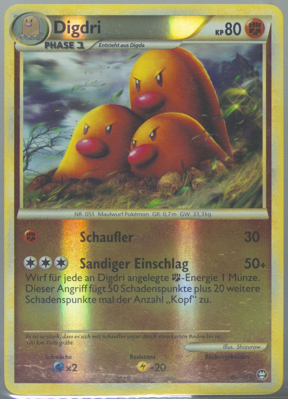 Digdri-Reverse Foil (19) 2011 Pokemon German Heartgold & Soulsilver Triumphant