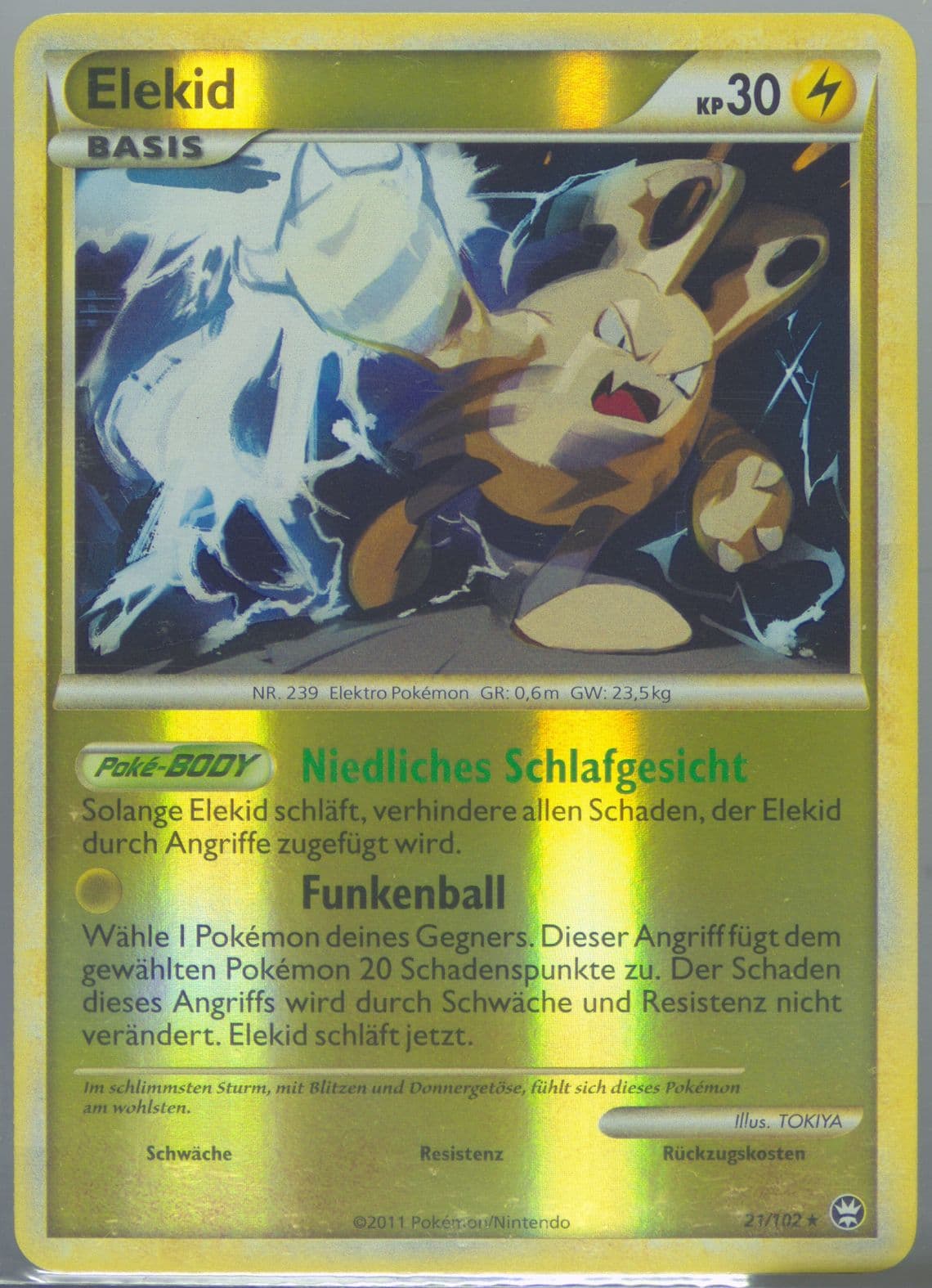 Elekid-Reverse Foil (21) 2011 Pokemon German Heartgold & Soulsilver Triumphant