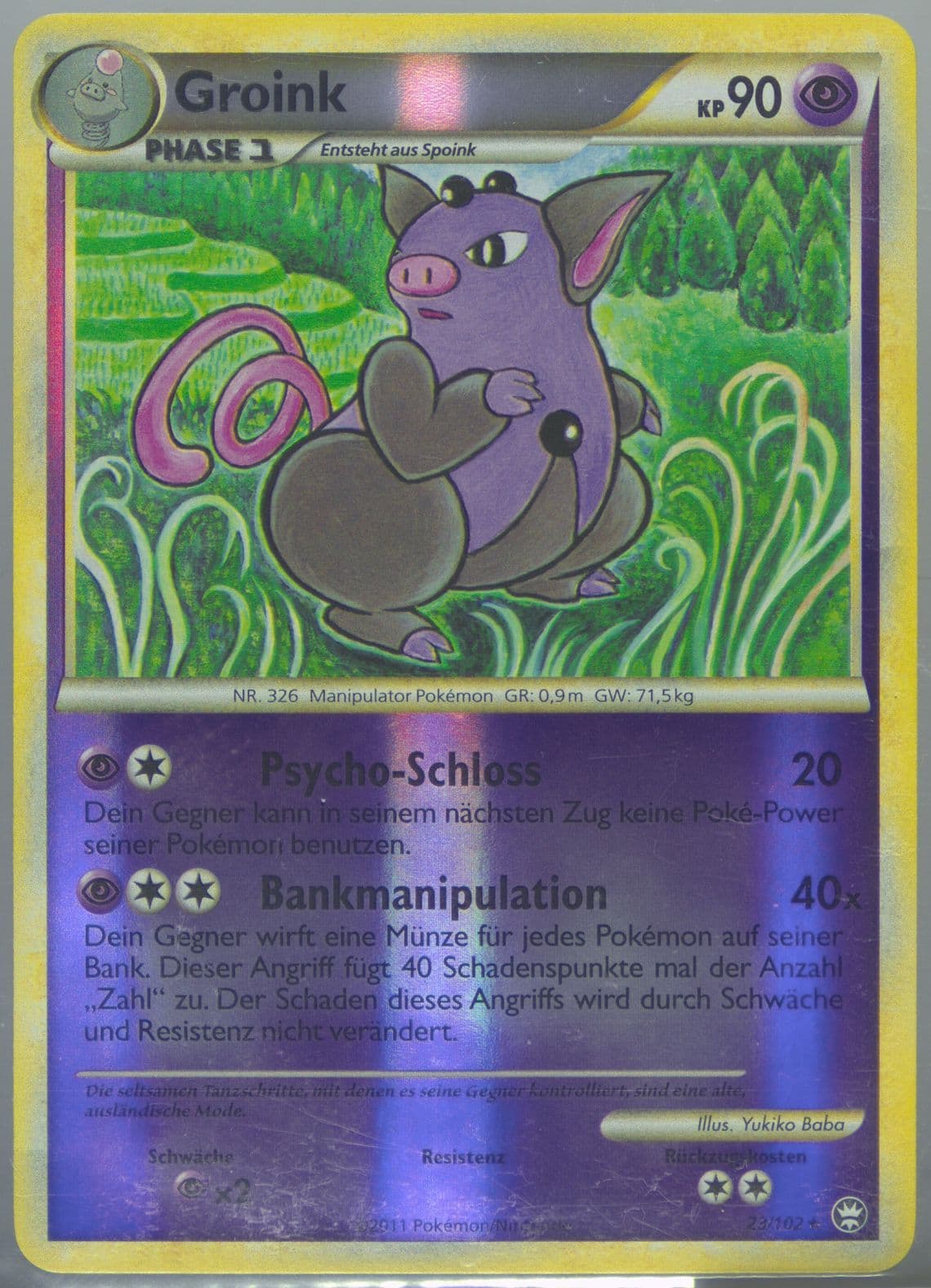 Groink-Reverse Foil (23) 2011 Pokemon German Heartgold & Soulsilver Triumphant