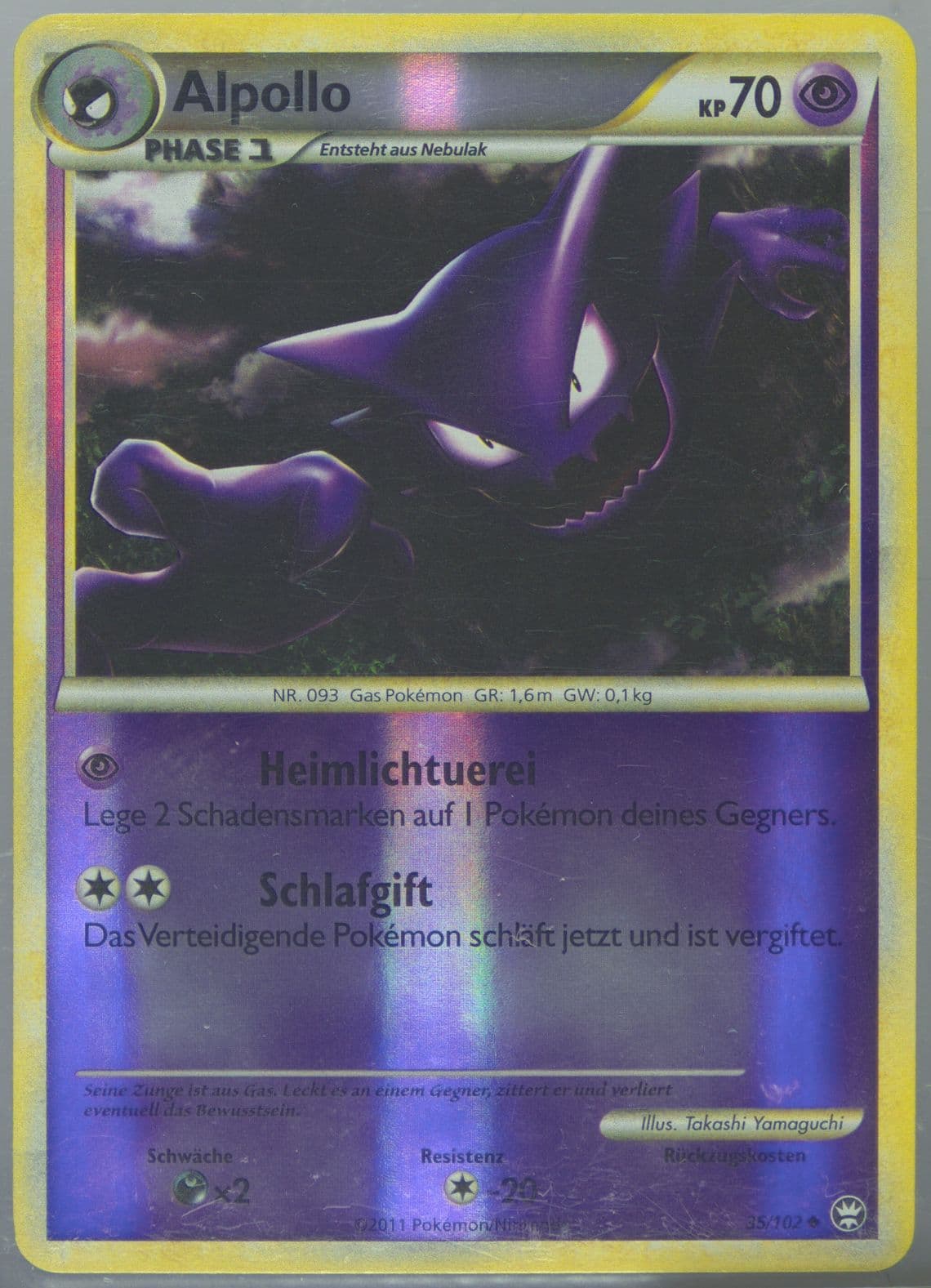 Alpollo-Reverse Foil (35) 2011 Pokemon German Heartgold & Soulsilver Triumphant