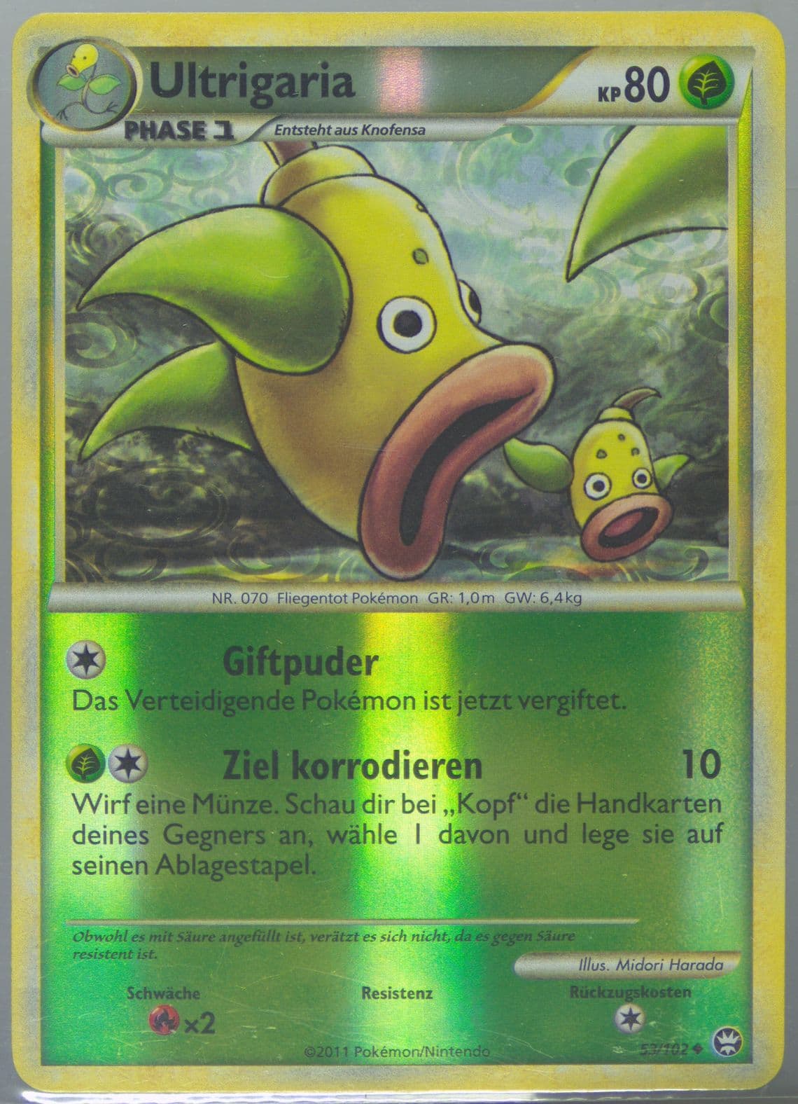 Ultrigaria-Reverse Foil (53) 2011 Pokemon German Heartgold & Soulsilver Triumphant