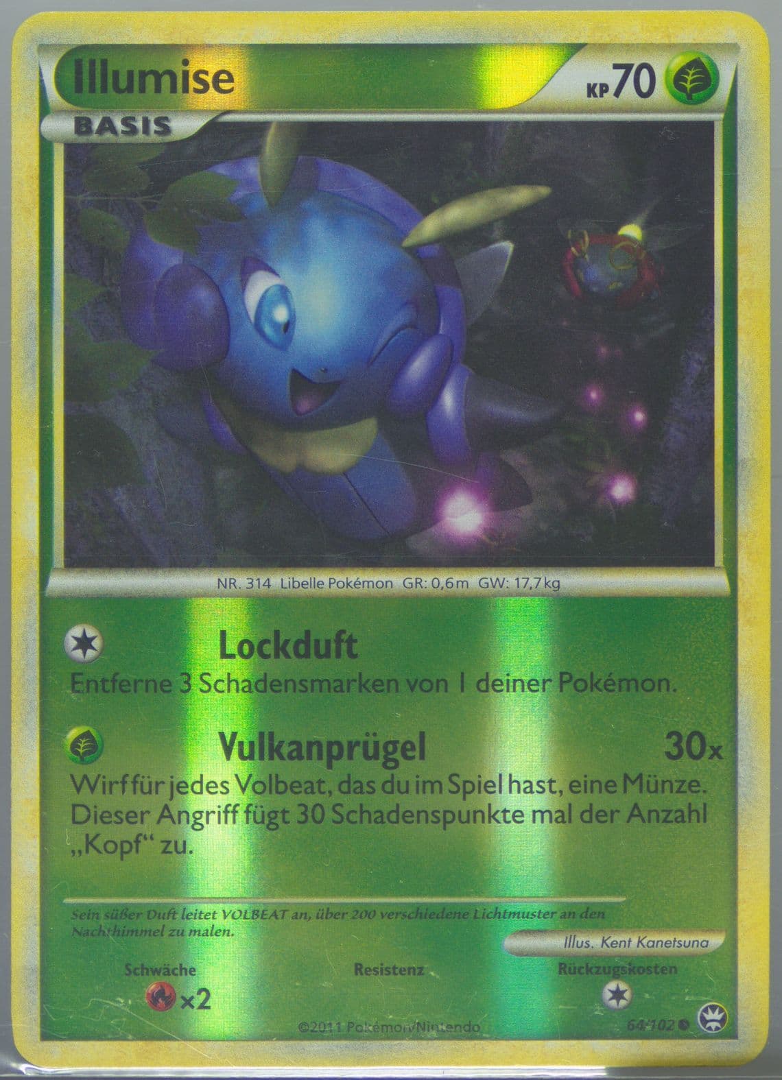Illumise-Reverse Foil (64) 2011 Pokemon German Heartgold & Soulsilver Triumphant