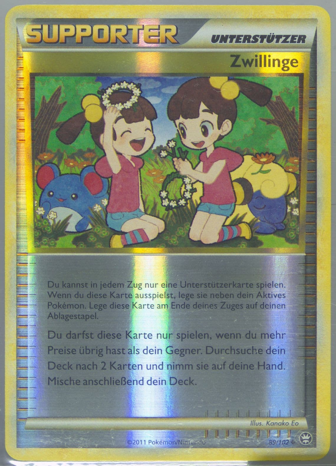Zwillinge-Reverse Foil (89) 2011 Pokemon German Heartgold & Soulsilver Triumphant