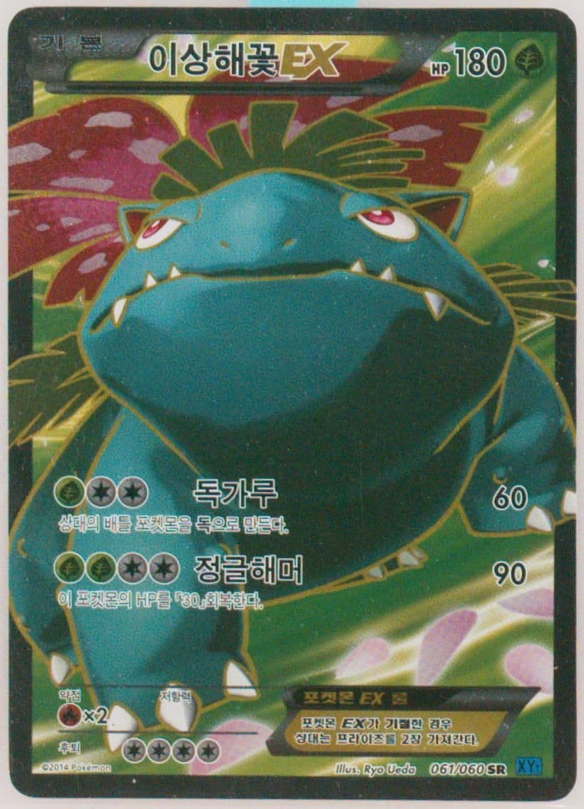 Full Art/Venusaur EX (061) 2014 Pokemon Korean XY Collection X