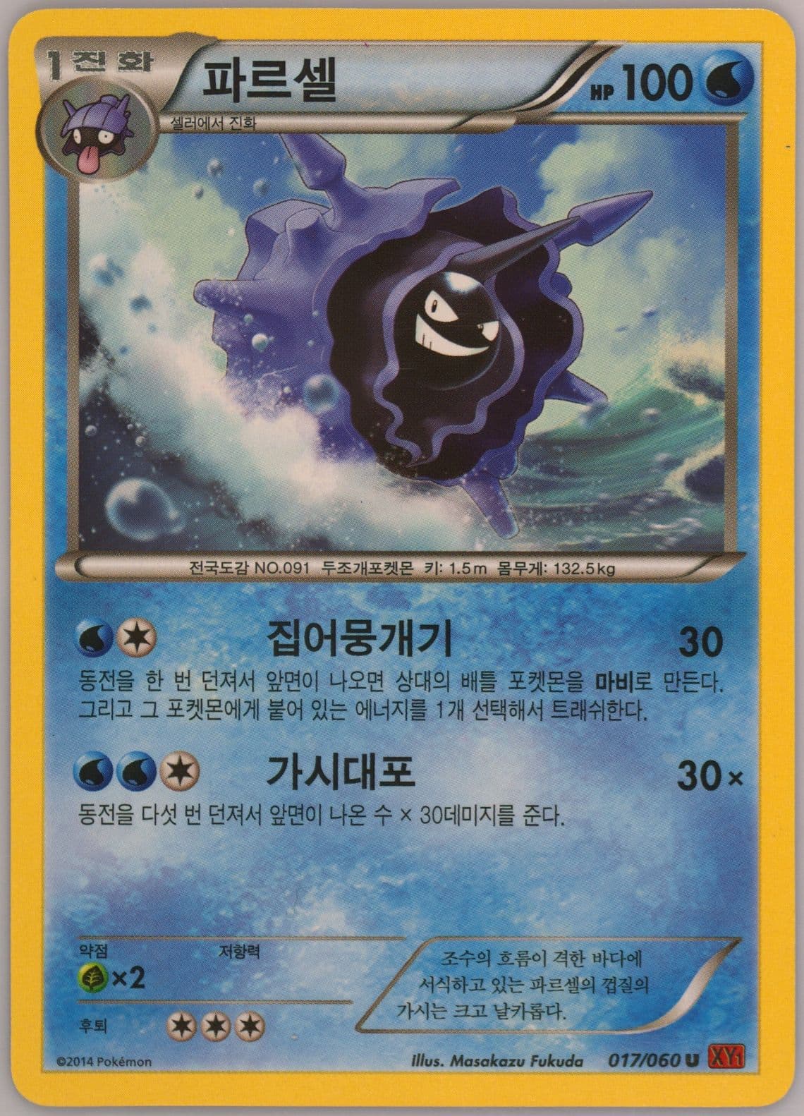 Cloyster (017) 2014 Pokemon Korean XY Collection Y