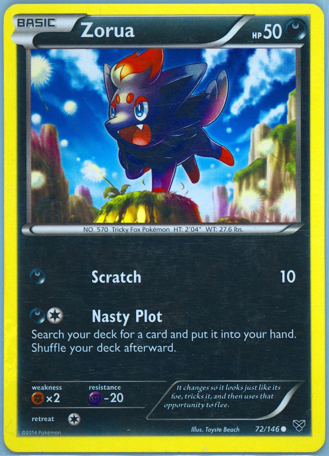 Zorua (72) 2014 Pokemon XY