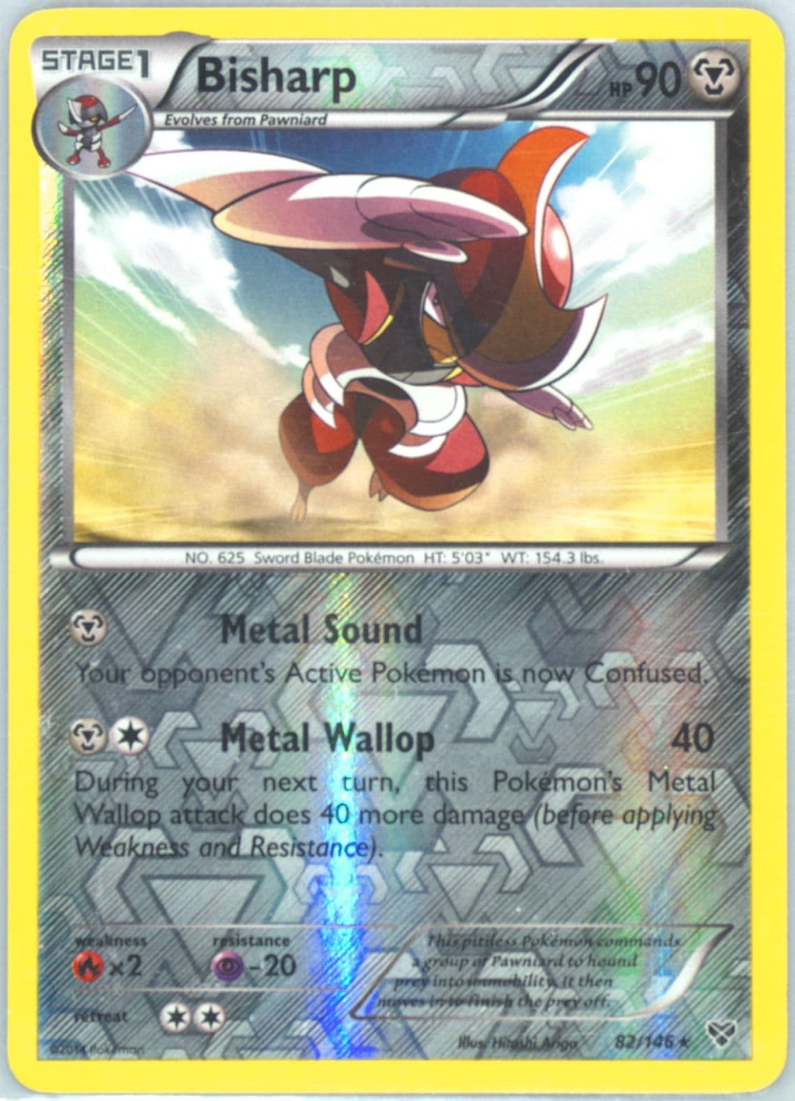 Bisharp-Reverse Foil (82) 2014 Pokemon XY
