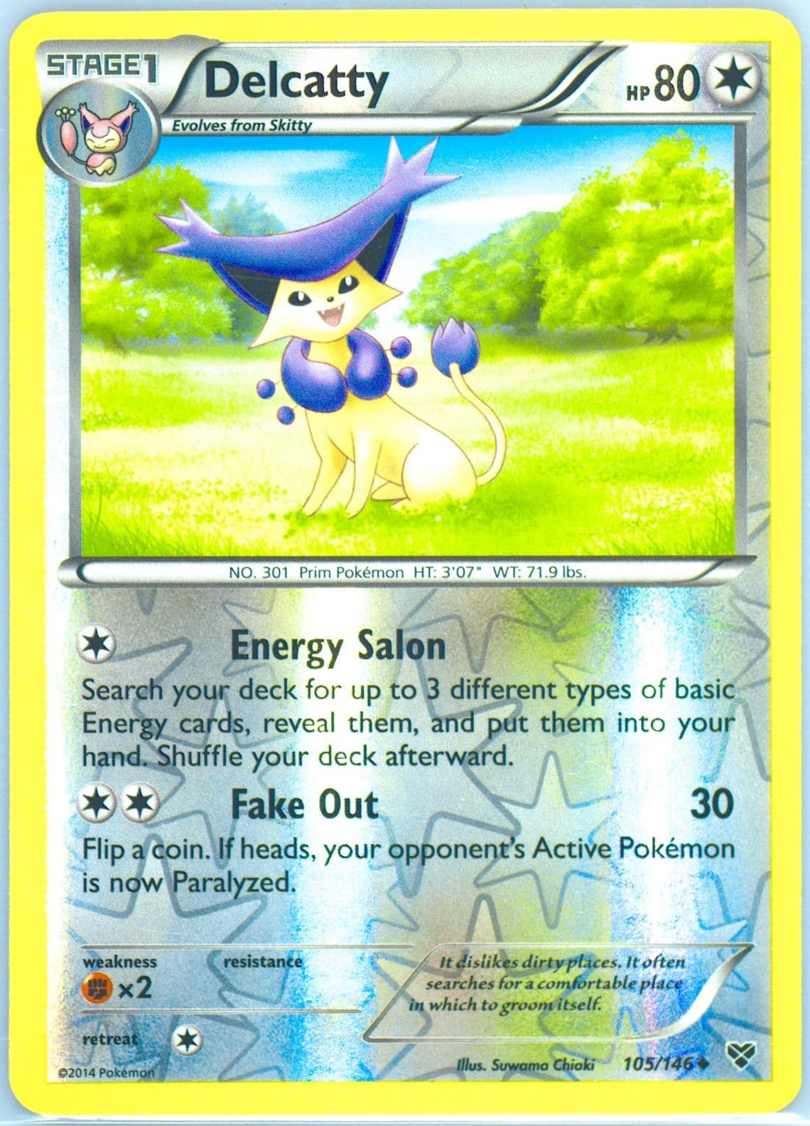 Delcatty-Reverse Foil (105) 2014 Pokemon XY