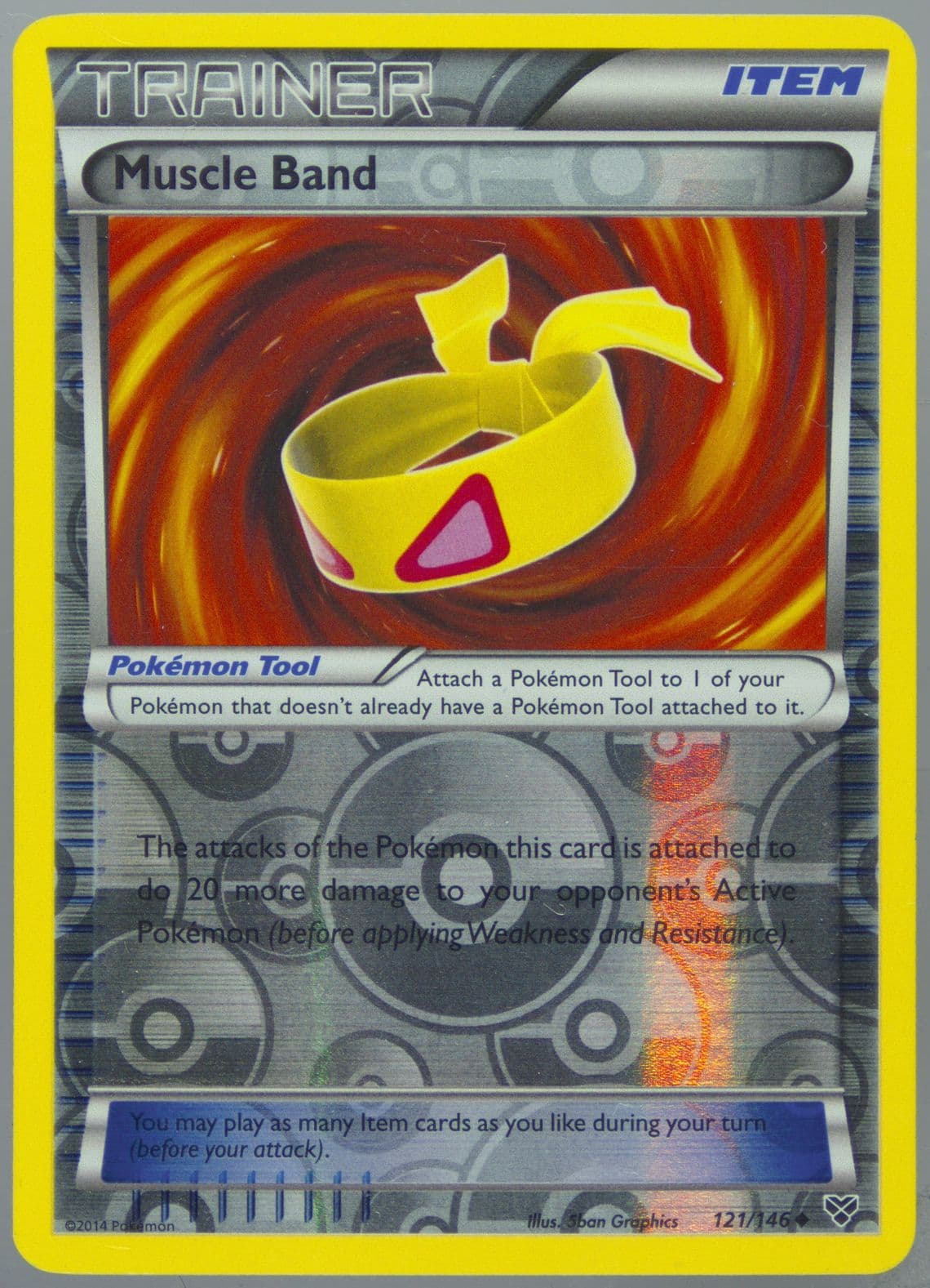 Muscle Band-Reverse Foil (121) 2014 Pokemon XY