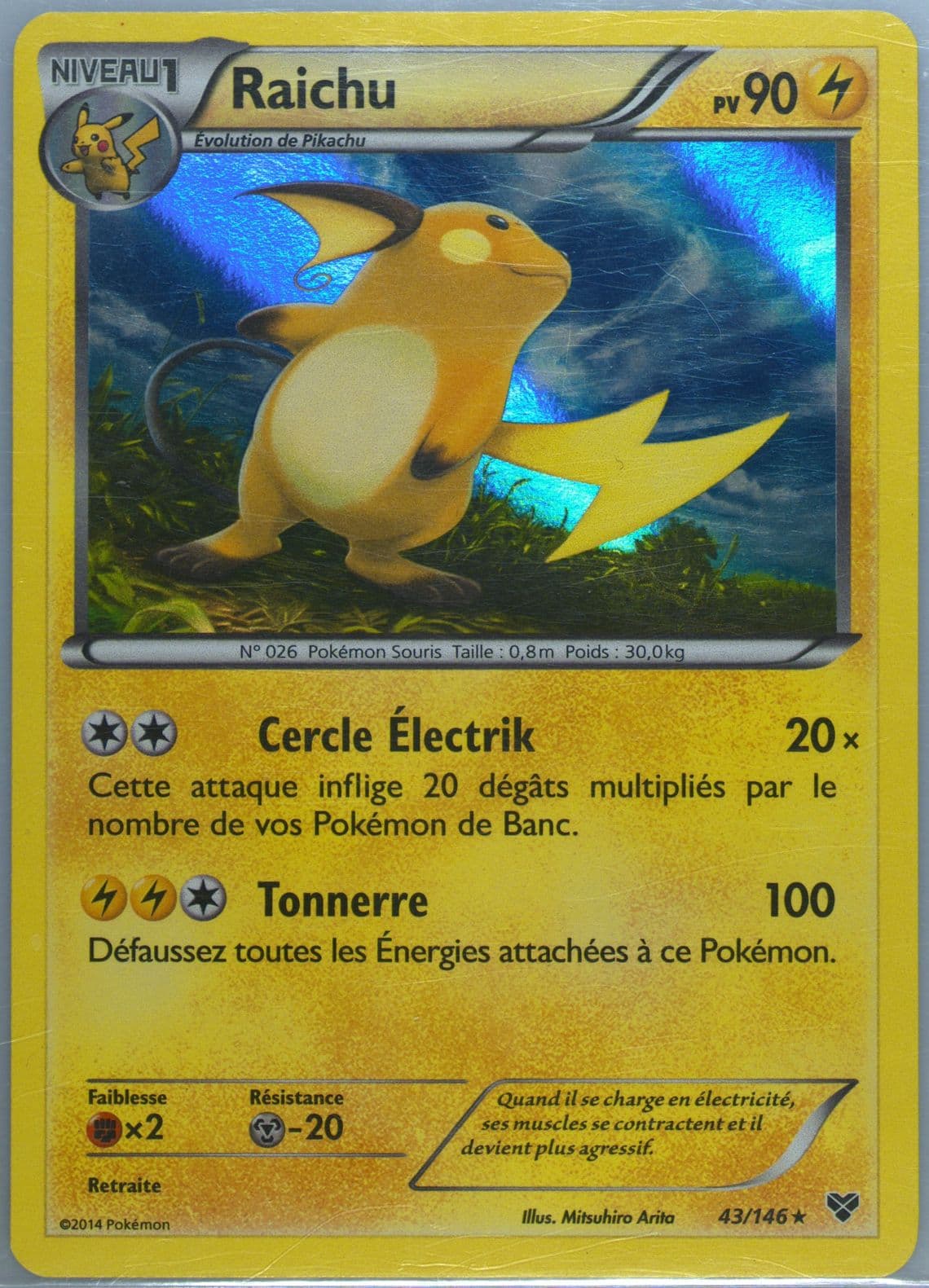 Raichu-Holo French (43) 2014 Pokemon XY