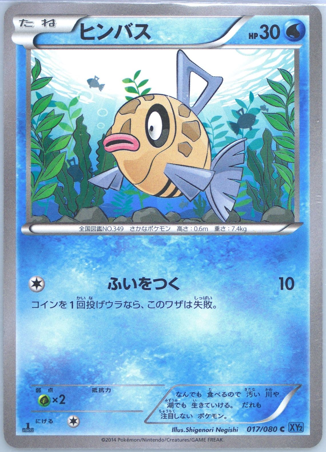 Feebas 1st Edition (017) 2014 Pokemon Japanese XY Wild Blaze