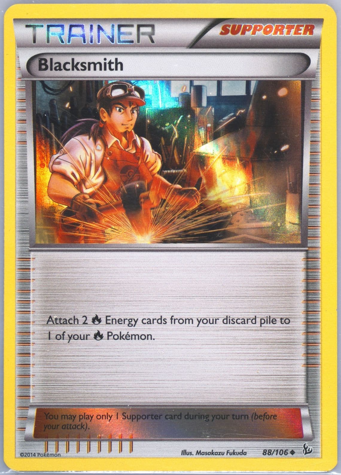 Blacksmith-Reverse Foil (88) 2014 Pokemon XY Flashfire