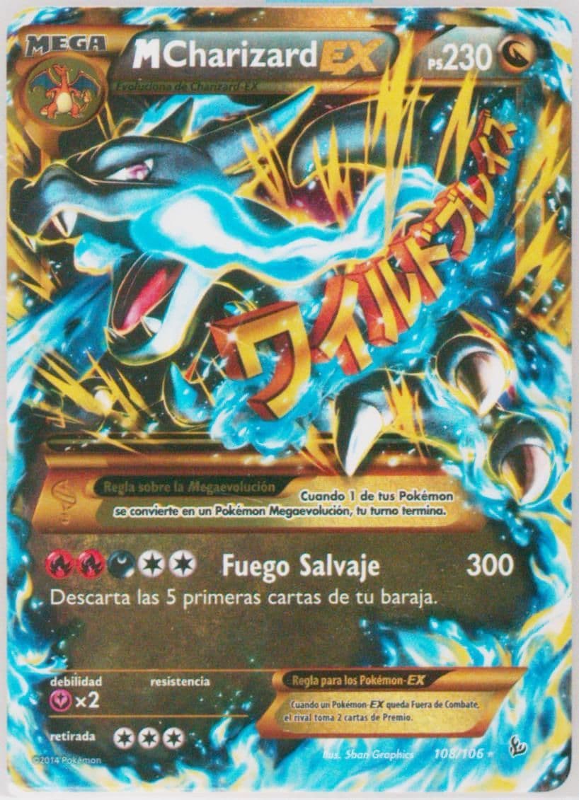 M Charizard EX Ultra Rare-Spanish (108) 2014 Pokemon XY Flashfire