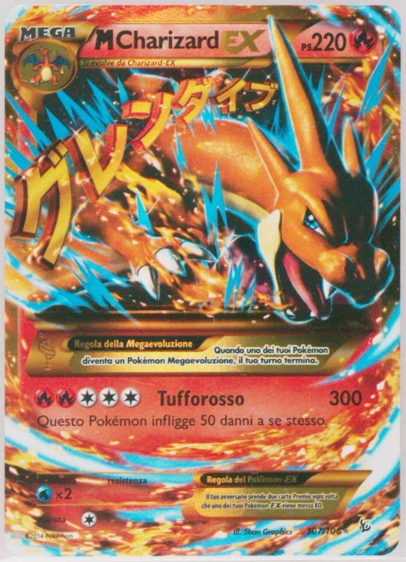 M Charizard EX Italian-Ultra Rare (107) 2014 Pokemon XY Flashfire