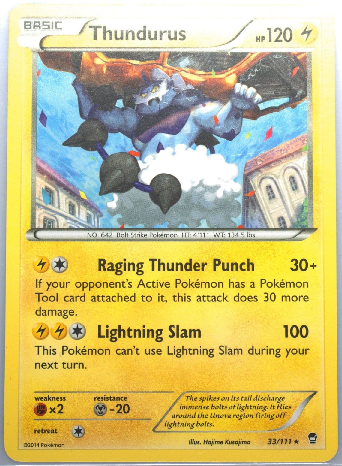 Thundurus (33) 2014 Pokemon XY Furious Fists
