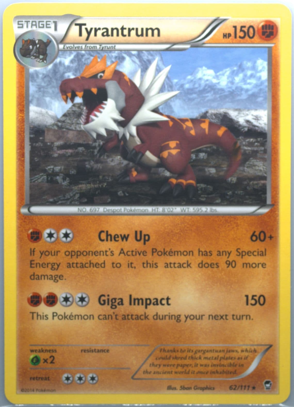 Tyrantrum (62) 2014 Pokemon XY Furious Fists