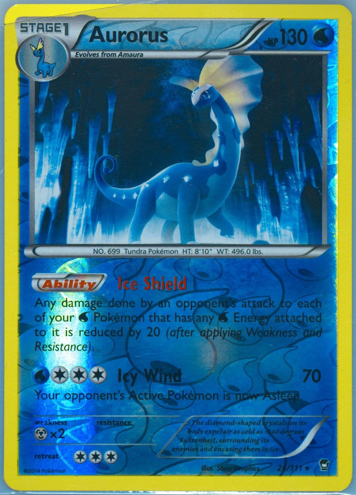 Aurorus-Reverse Foil (26) 2014 Pokemon XY Furious Fists