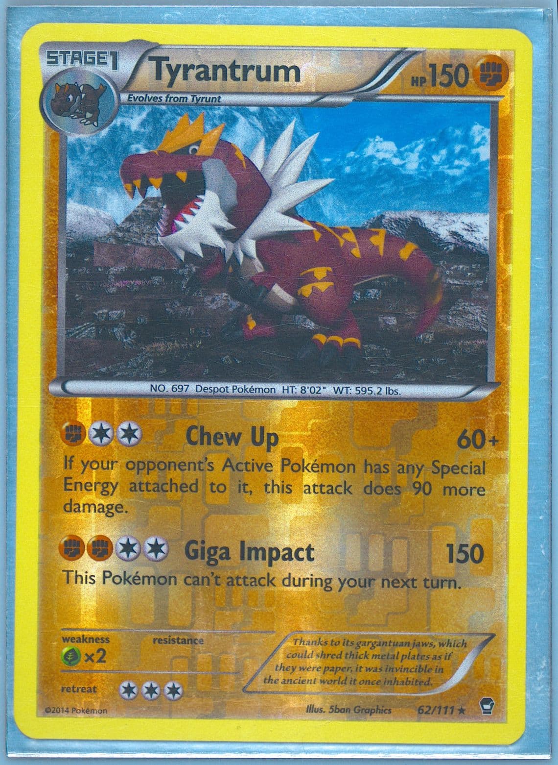 Tyrantrum-Reverse Foil (62) 2014 Pokemon XY Furious Fists