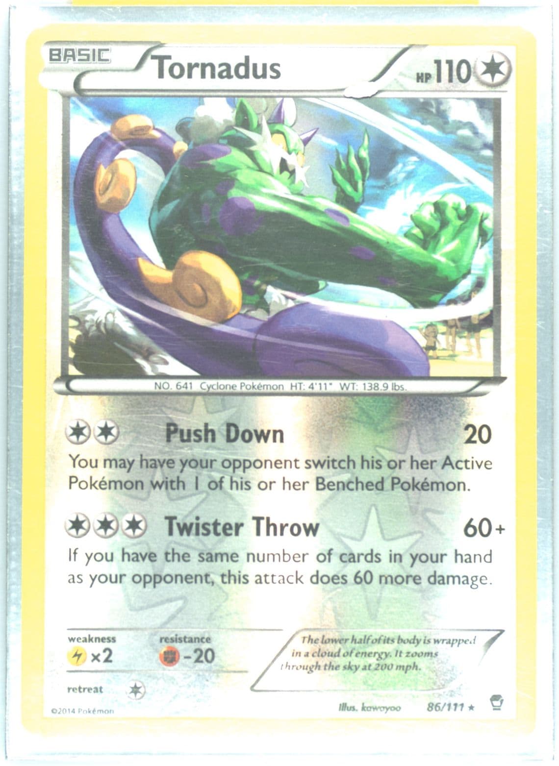 Tornadus-Reverse Foil (86) 2014 Pokemon XY Furious Fists