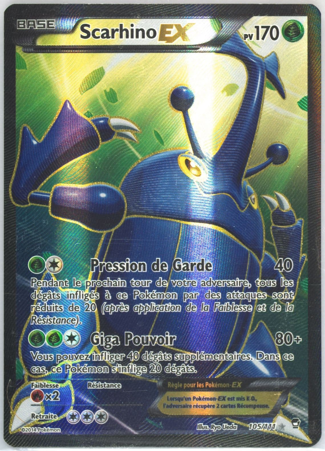 Scarhino EX French (105) 2014 Pokemon XY Furious Fists