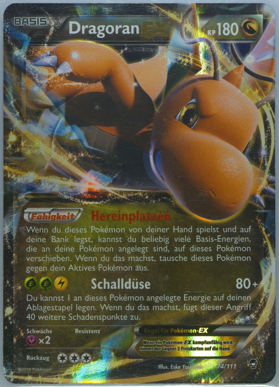 Dragoran EX German (74) 2014 Pokemon XY Furious Fists