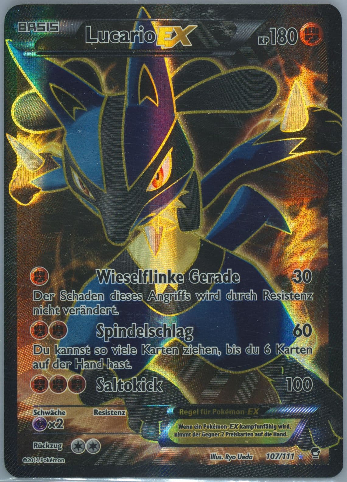 Full Art/Lucario EX German (107) 2014 Pokemon XY Furious Fists