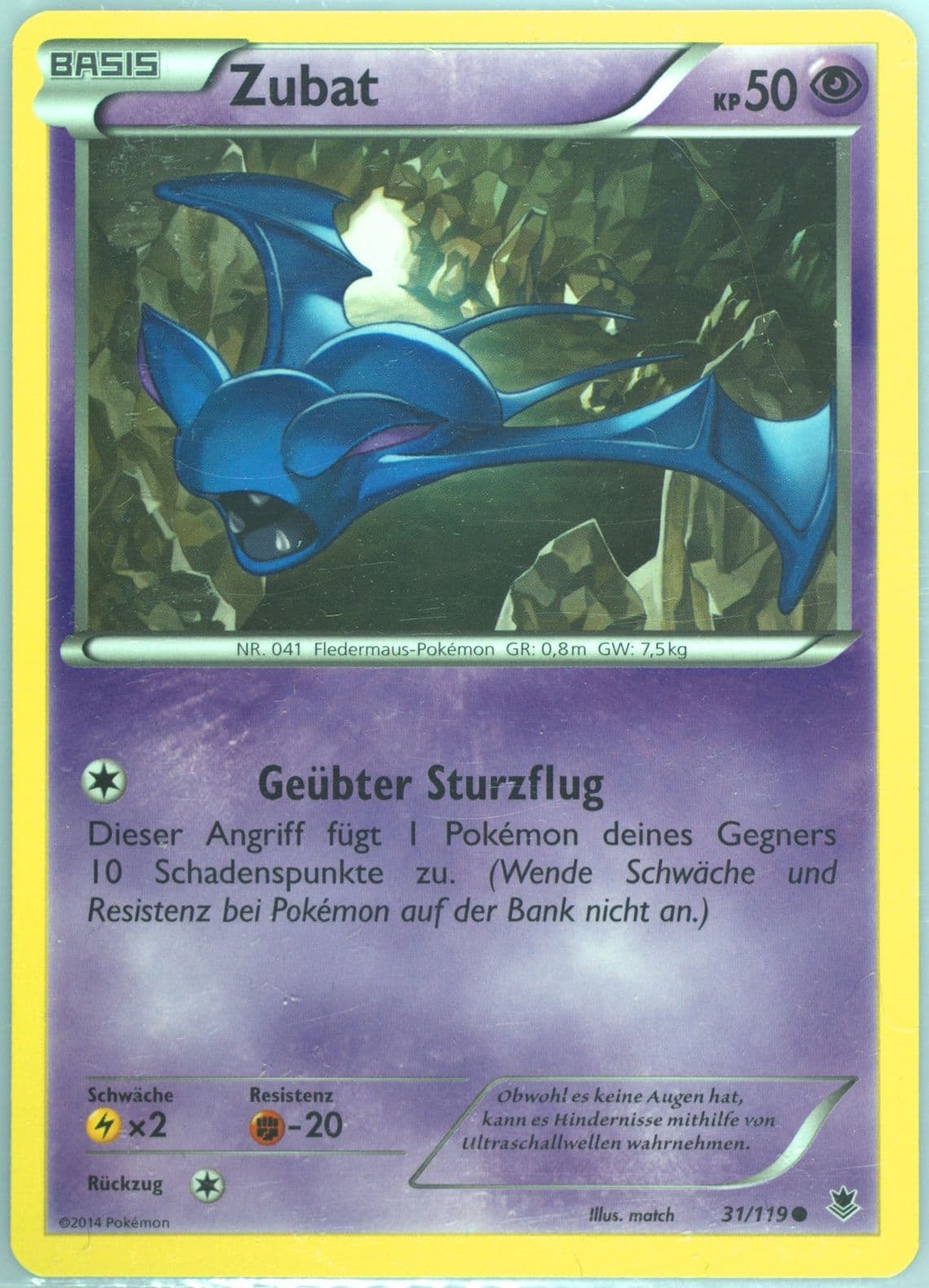 Zubat German (31) 2014 Pokemon XY Phantom Forces