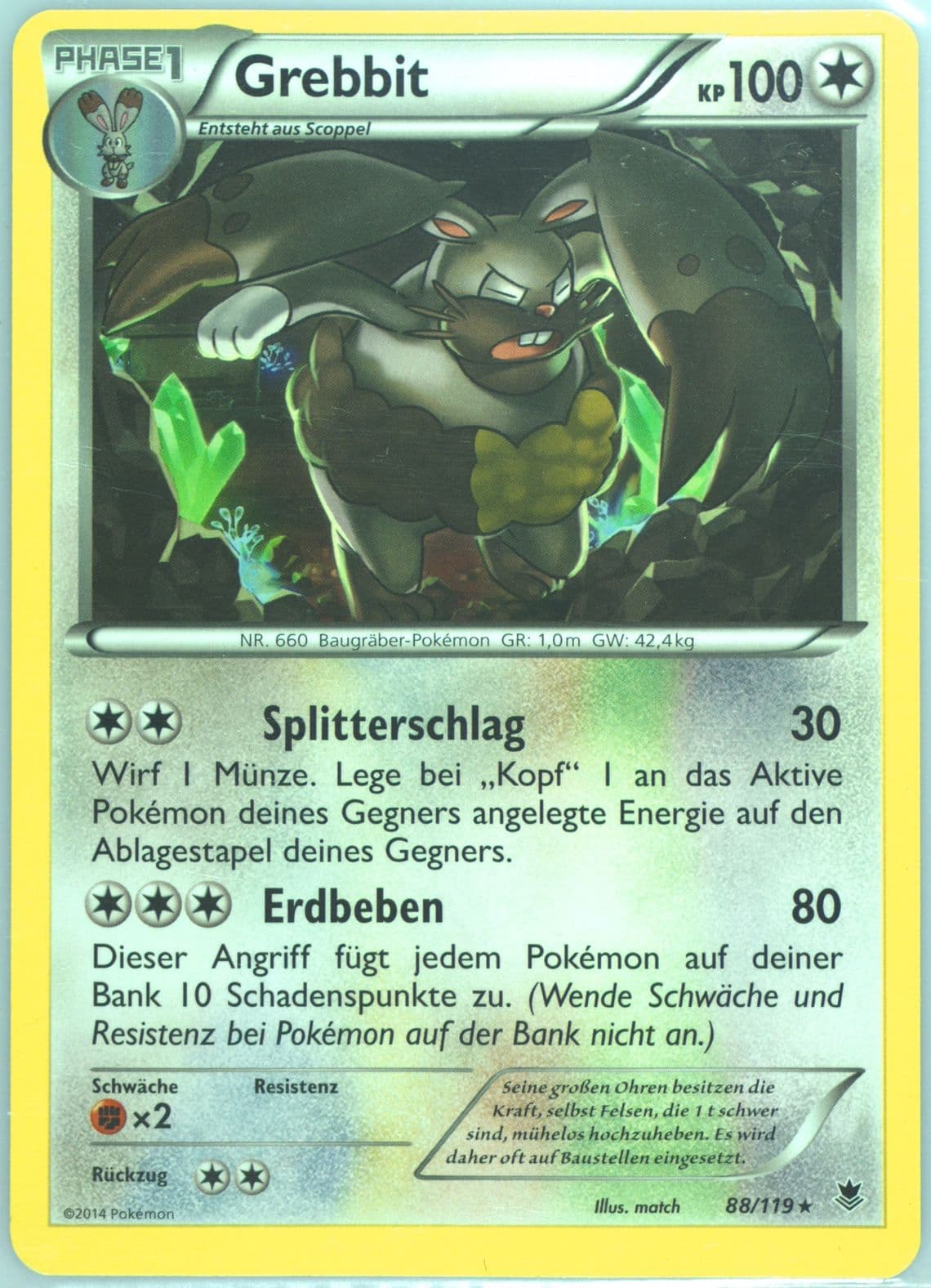 Grebbit German (88) 2014 Pokemon XY Phantom Forces