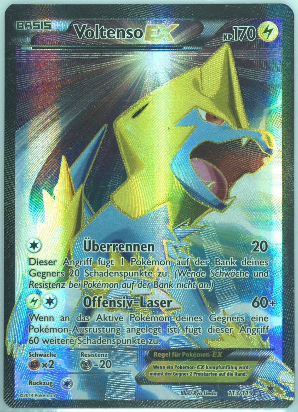 Full Art/Voltenso EX German (113) 2014 Pokemon XY Phantom Forces
