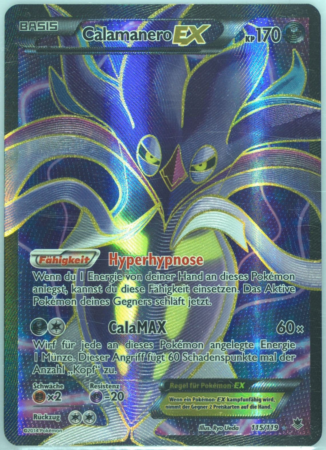 Full Art/Calamanero EX German (115) 2014 Pokemon XY Phantom Forces