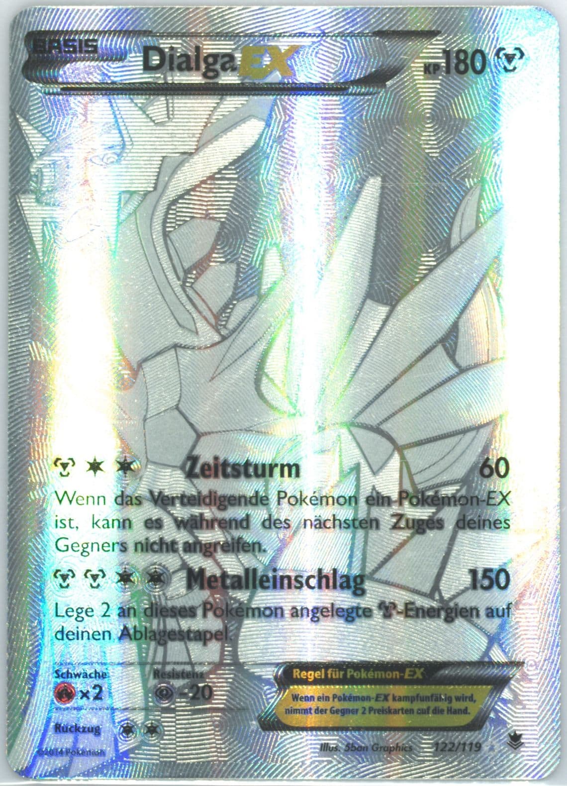 Full Art/Dialga EX German (122) 2014 Pokemon XY Phantom Forces