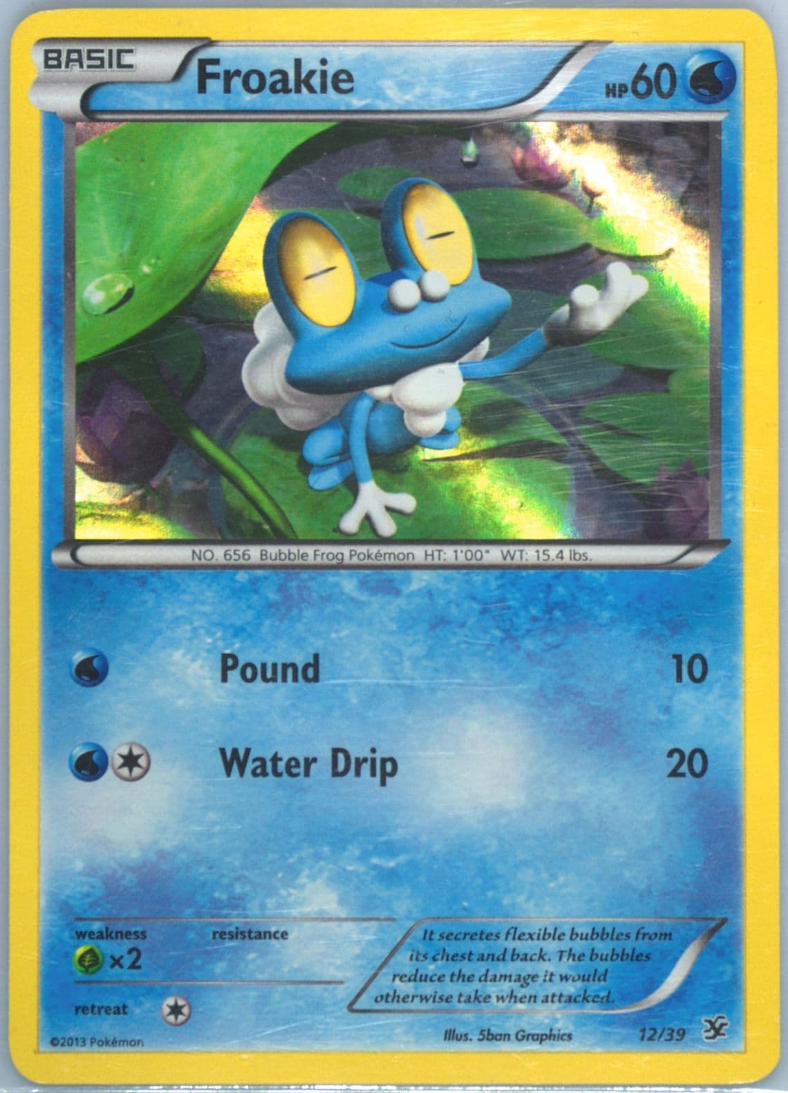 Froakie-Holo (12) 2013 Pokemon XY Kalos Starter Set