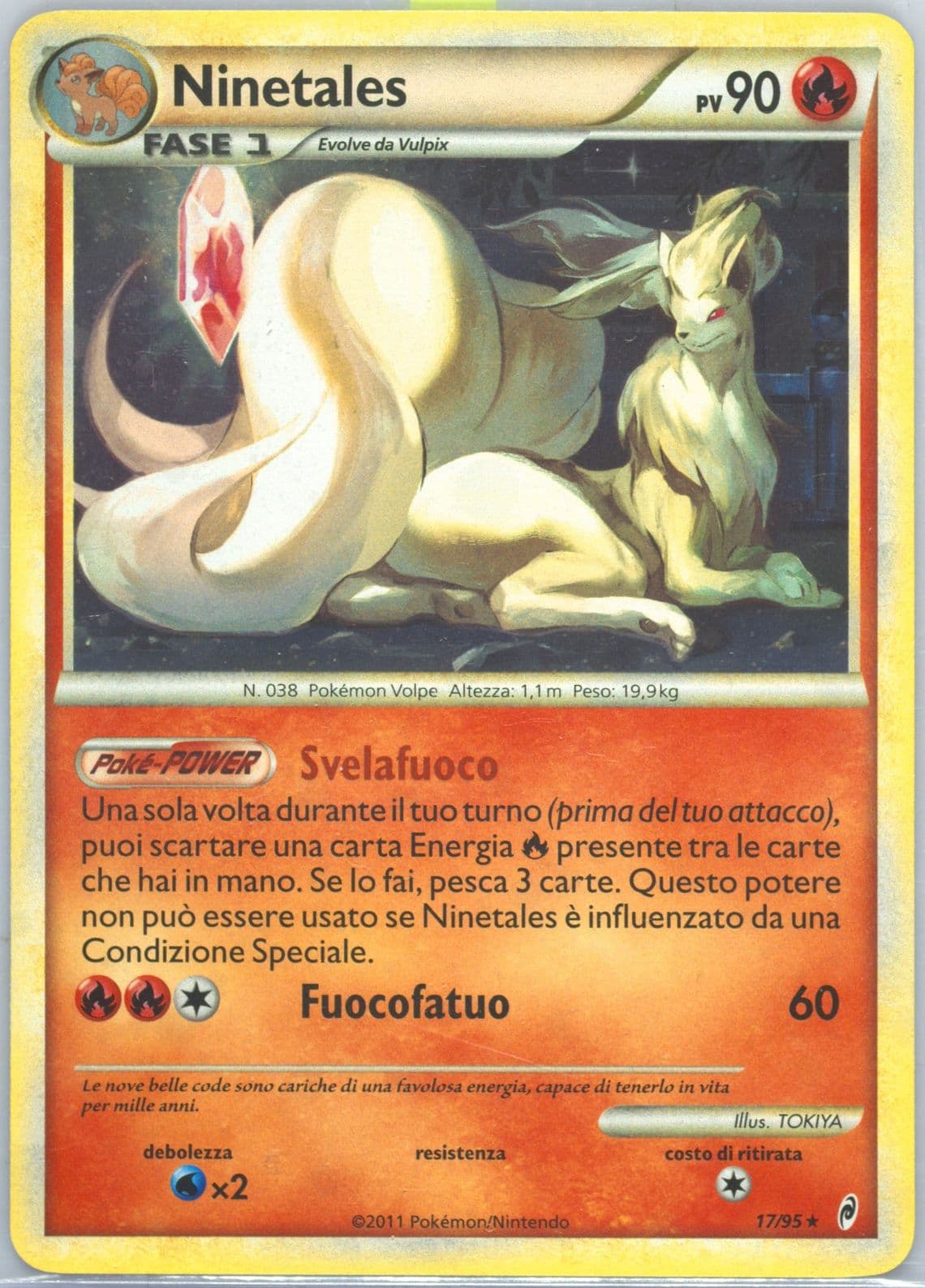 Ninetales-Holo Italian (17) 2011 Pokemon Call of Legends