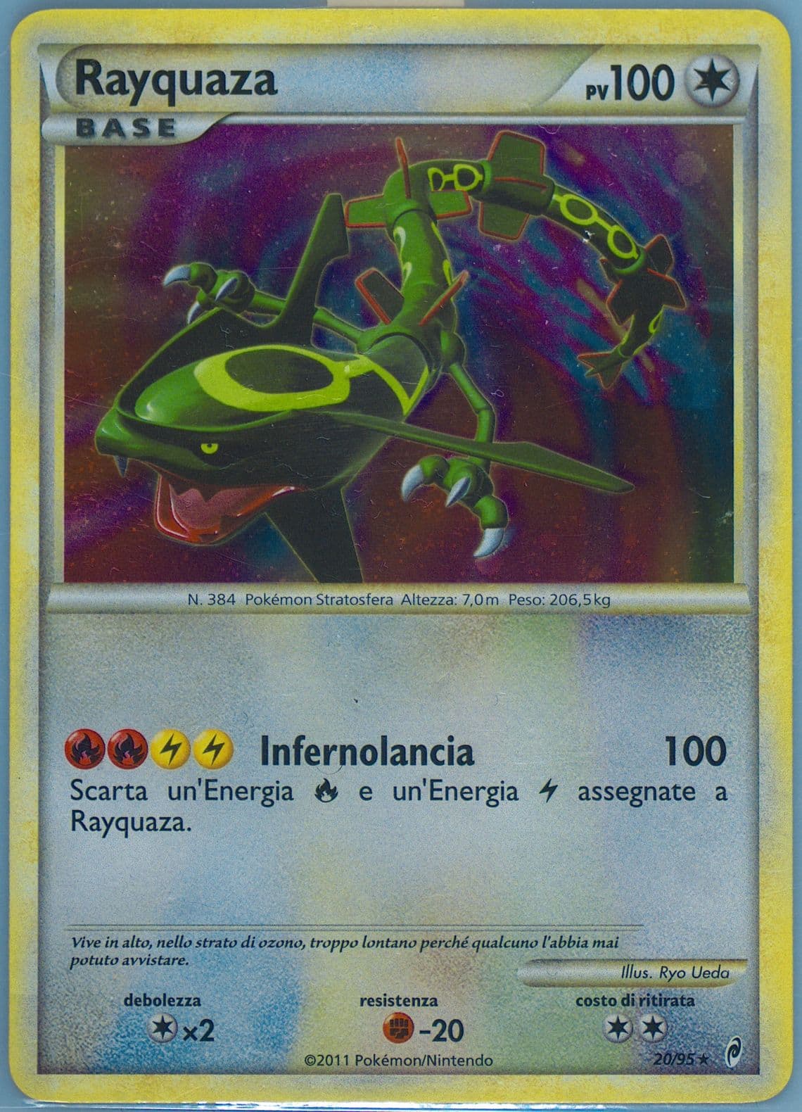 Rayquaza-Holo Italian (20) 2011 Pokemon Call of Legends