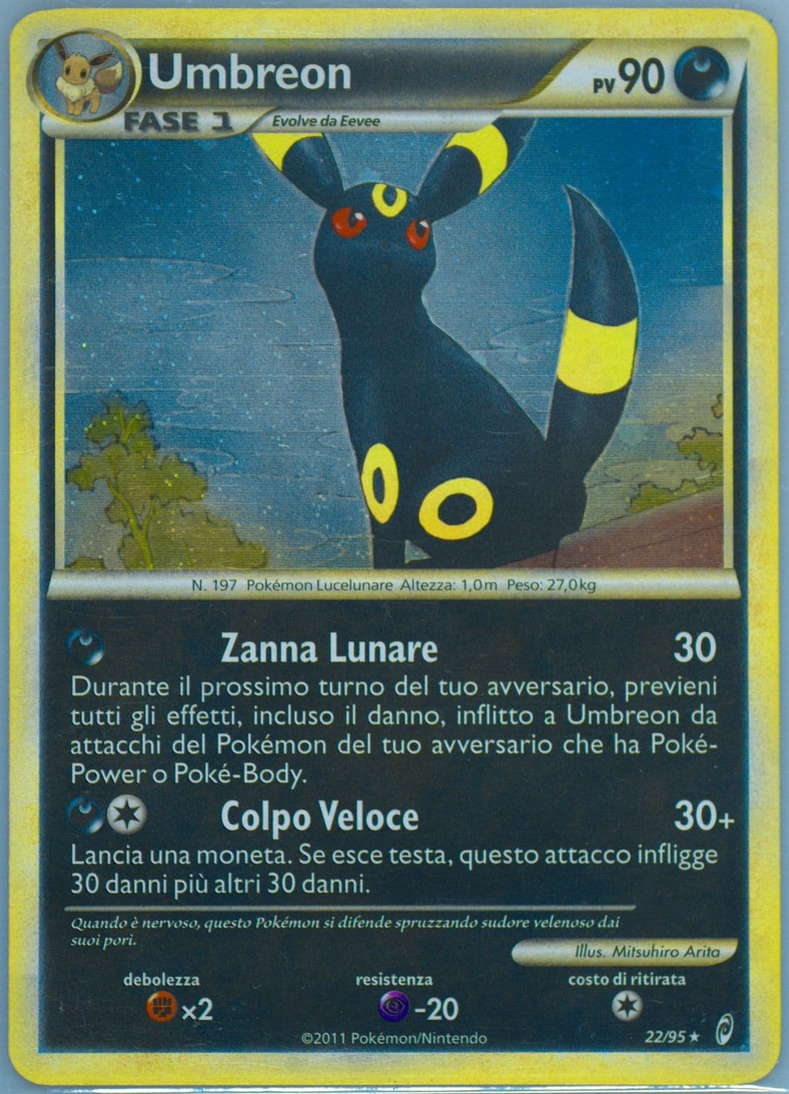 Umbreon-Holo Italian (22) 2011 Pokemon Call of Legends